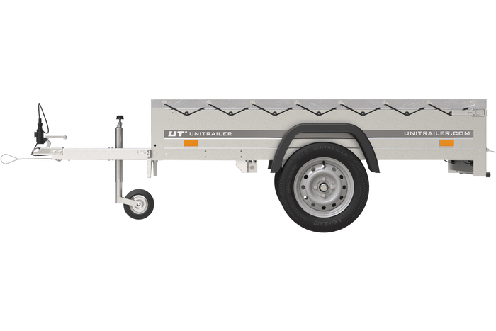 Přívěs Garden Trailer 200 Kipp s rámem H-0 a šedou plachtou