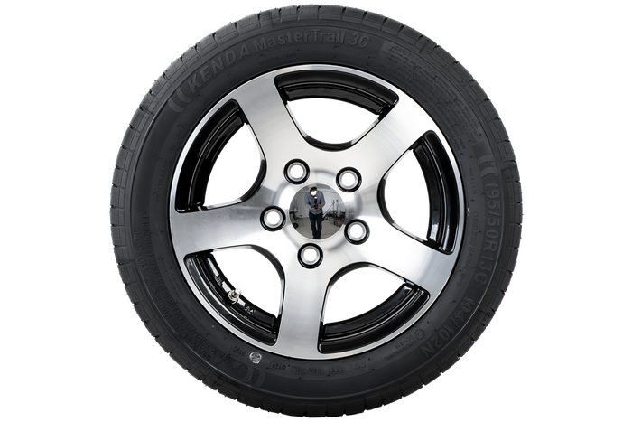 Zesílené kolo přívěsu TYRE KENDA 195/50 R13C 104/102N ALU RÁFEK STARCO leštěný 6Jx13"H2 5x112 ET:30