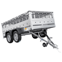Lehký přívěs 264x150 UNITRAILER GARDEN 265/2 KIPP s pletivovými bočnicemi, rámem H-0 a šedým krytem