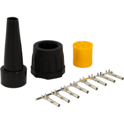 8kolíkový konektor MANTES žlutý bajonet vlevo