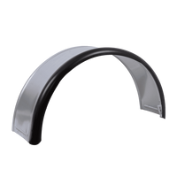 Blatník pro přívěs 13-15" DOMAR DK7110 podběh kola 820/240 mm kovový s gumovým okrajem