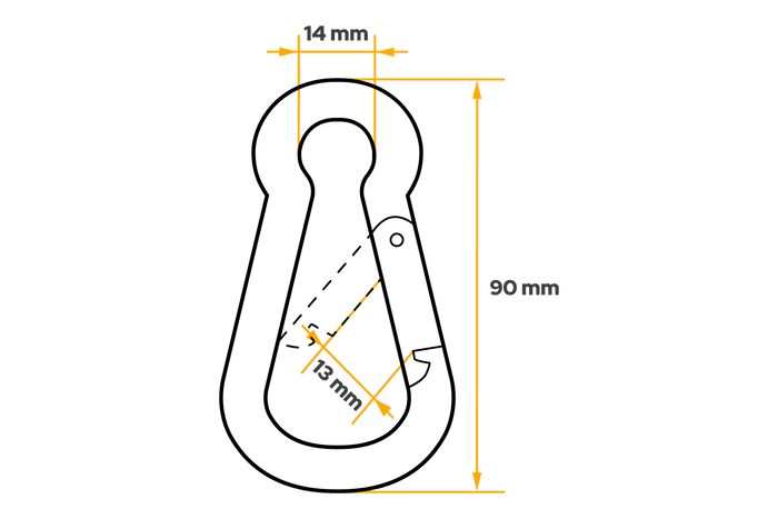 DROMET KSO.9.90 karabina na lano hasičská karabina 9x90mm