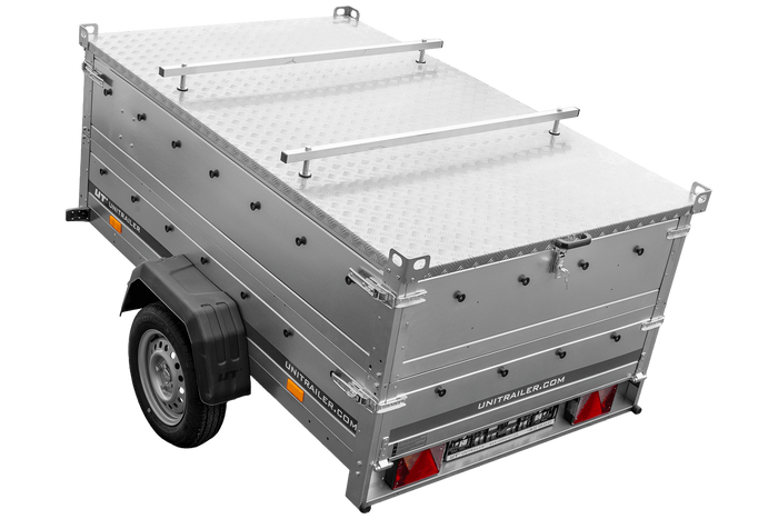 Lehký přívěs 200x125 UNITRAILER GARDEN 201 KIPP s bočnicemi BIS a hliníkovou plachtou