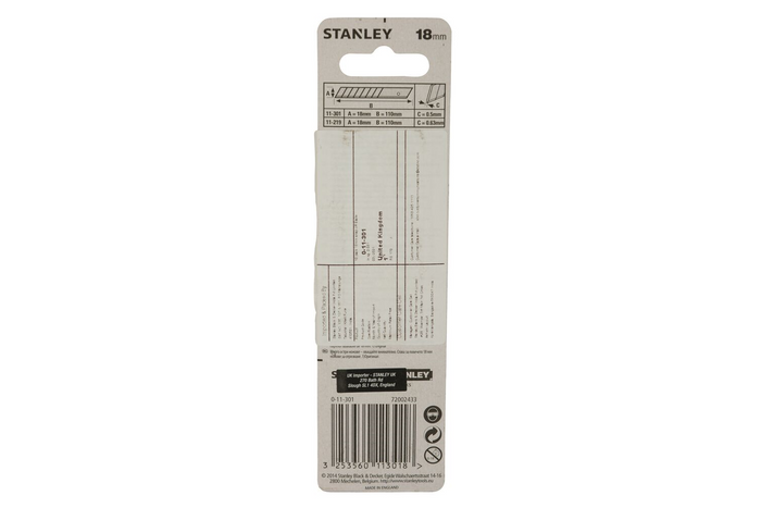 STANLEY odlamovací čepele 18mm náhradní čepele nožů 100 ks