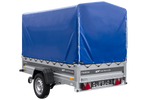 Přívěs za auto na pružinách 230x125 UNITRAILER FORCE 230/R KIPP s rámem H-1100 a modrým krytem