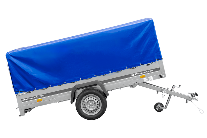 Jednonápravový přívěs 264x150 UNITRAILER GARDEN 265 KIPP s rámem H-800 a modrým krytem