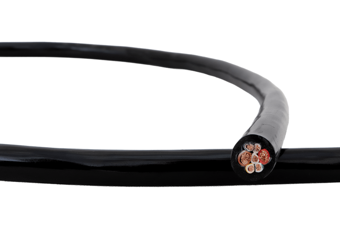 Sedmižilový elektrický kabel HYBSZ QLY-S 2x4+5x1,5 - 1 m