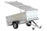 Jednonápravový přívěs 264x125 UNITRAILER GARDEN 264 KIPP s bočnicemi BIS a hliníkovou plachtou