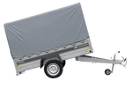 Lehký přívěs 230x125 UNITRAILER FORCE 230 KIPP s rámem H-1100 a šedou plachtou