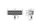 LED pracovní reflektorová svítilna TT TECHNOLOGY BLACK TT.13445 45xLED 3120lm obdélníková