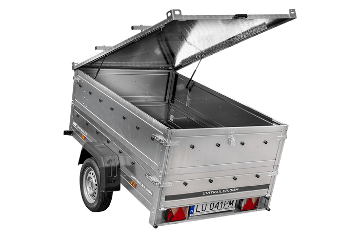 Lehký přívěs 200x125 UNITRAILER GARDEN 201 KIPP s bočnicemi BIS a hliníkovou plachtou