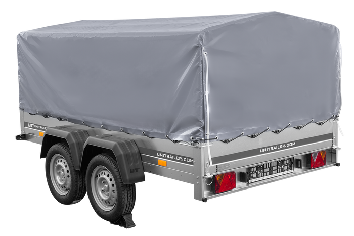 Dvounápravový přívěs 264x150 UNITRAILER GARDEN 265/2 KIPP s rámem H-800 a šedým krytem