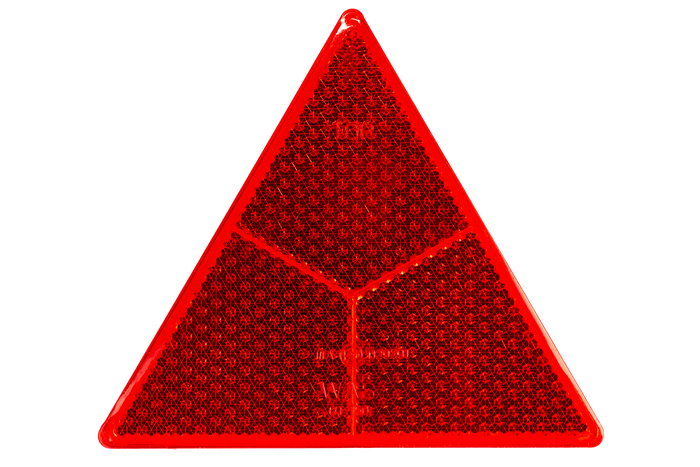 Červený výstražný trojúhelník odrazka WAŚ reflexní světlo