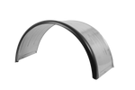 Dvojitý blatník pro přívěs 15-16" DOMAR DK7120 podběh kola 880/400 mm kovový s gumovým okrajem