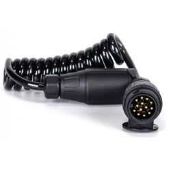 KAMAR E1384-A spirálový elektrický kabel 1,5 m 12V zástrčka/zásuvka 13PIN