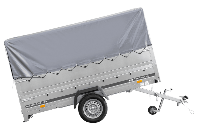 Přívěs Garden Trailer 265 KIPP s BIS bočnicemi, rámem H-800 a šedou plachtou