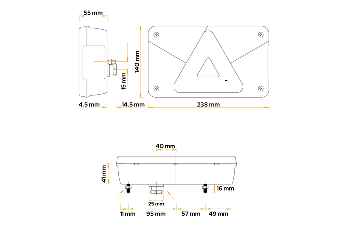 Zadní světlo ASPÖCK Multipoint V LED, 6 funkcí, pravé
