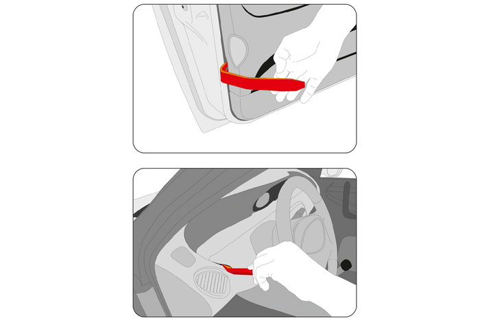 Sada odstraňovačů čalounění YATO YT-0844 11dílná.