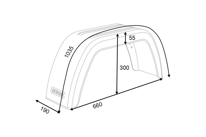 Sada dvou blatníků pro přívěs 13-14" DOMAR D20112 ploché podběhy 660/190mm