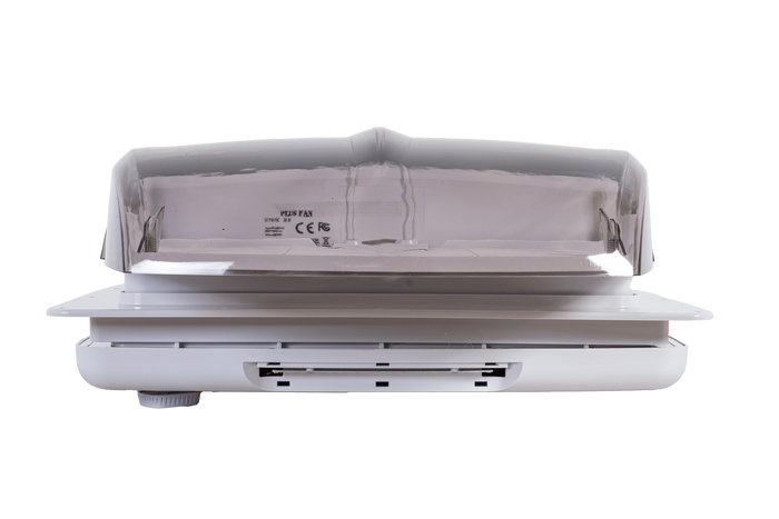 Automatický střešní ventilátor PUNDMANN PLUS FAN pro obytné vozy s osvětlením, roleta 400×400 mm