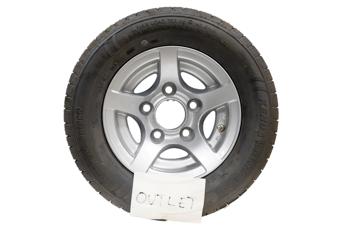 OUTLET Zesílené kolo pro přívěs KENDA TIRE 195/55 R10C 98/96N HLINÍKOVÝ RÁFEK STARCO 6Jx10"H2 5x112 ET:-4