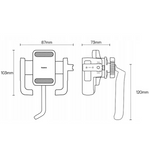 Univerzální držák telefonu do zrcátka na kolo/motocykl BASEUS GoTrip Series
