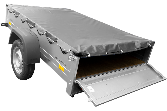 Přívěs za auto 200x125 UNITRAILER GARDEN 201 KIPP s rámem H-0 a šedým krytem