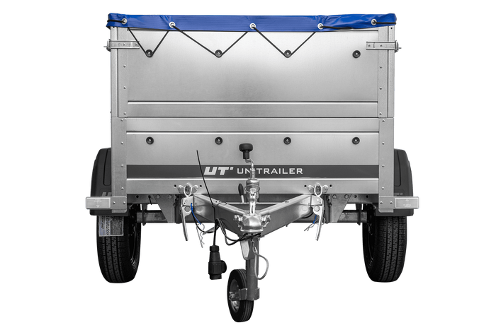 Lehký přívěs 150x106 UNITRAILER GARDEN 150 KIPP s bočnicemi BIS a modrým krytem