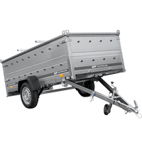 Jednonápravový přívěs na pružinách 264x125 UNITRAILER GARDEN 264/R KIPP s bočnicemi BIS a hliníkovou plachtou