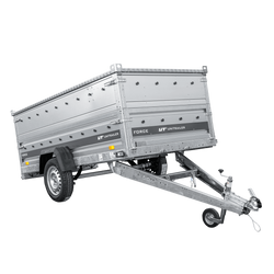 Jednonápravový přívěs na pružinách 264x125 UNITRAILER FORCE 264/R KIPP s bočnicemi BIS a hliníkovou plachtou