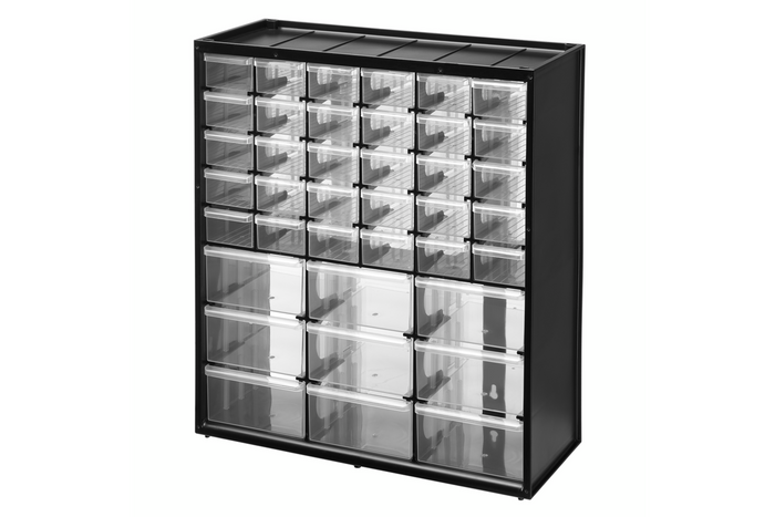 Dílenský organizér s 39 zásuvkami STANLEY OPP skříňka 367x435mm