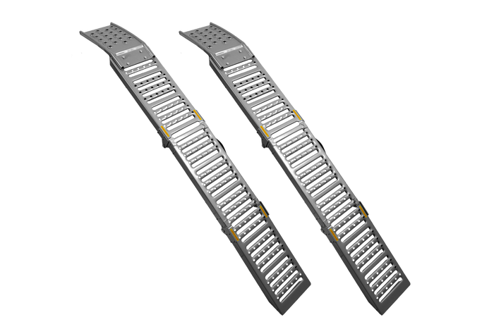 Skládací ocelové nájezdové rampy UNITRAILER ALR005 pro přívěsy 200 cm, nosnost 500 kg, sada 2 ks