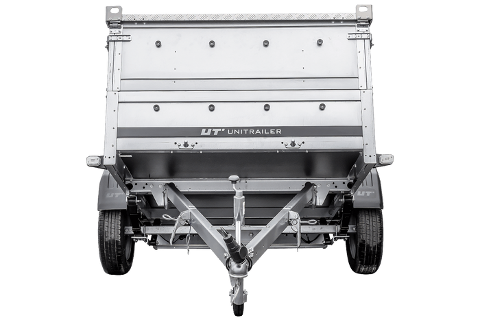 Jednonápravový přívěs na pružinách 230x125 UNITRAILER GARDEN 230/R KIPP s bočnicemi BIS a hliníkovou plachtou
