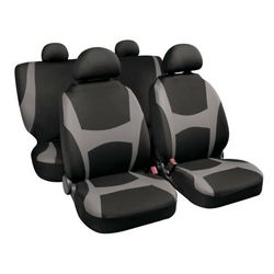 Sada potahů na autosedačky LAMPA Capri černošedá, pro přední a zadní sedadla