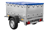 Lehký přívěs 150x106 UNITRAILER GARDEN 150 KIPP s bočnicemi BIS a modrým krytem