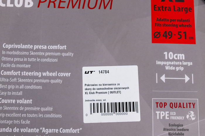 OUTLET XL Club Prémiový kožený potah volantu pro nákladní vozy