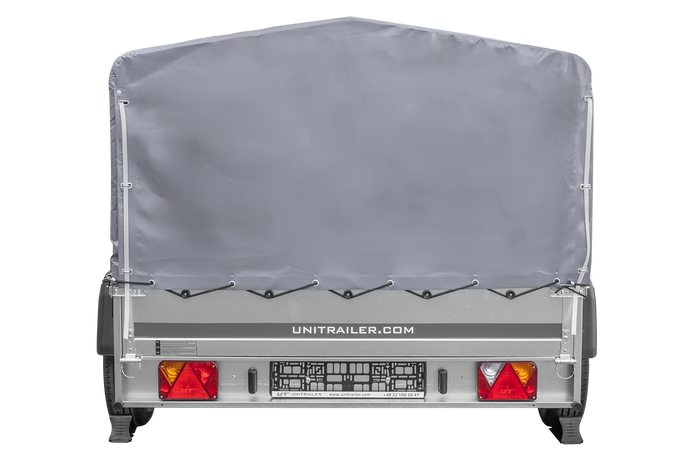 Dvounápravový přívěs 264x150 UNITRAILER GARDEN 265/2 KIPP s rámem H-800 a šedou plachtou