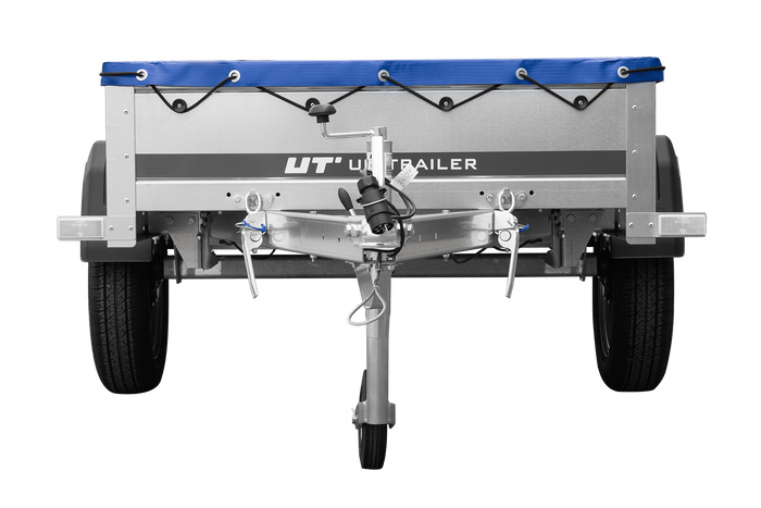 Přívěs Garden Trailer 200 Kipp s rámem H-0 a modrou plachtou