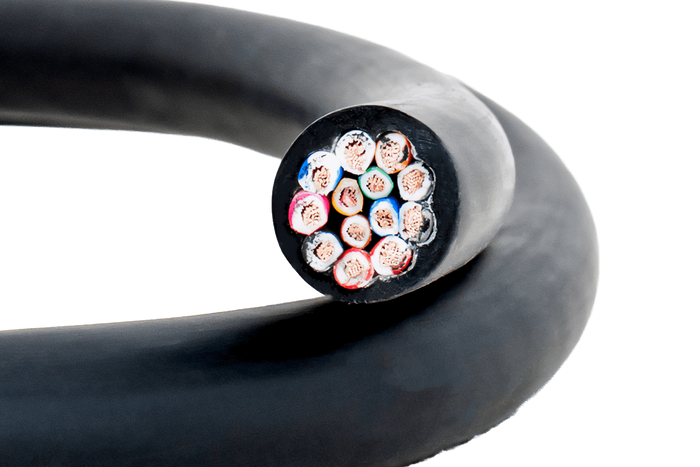 Elektrický kabel HYBSZ YLY-S 8x0,75+5x1,5 třináctižilový - 1m