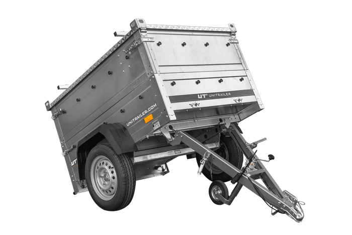 Jednonápravový přívěs 150x106 UNITRAILER GARDEN 150 KIPP s bočnicemi BIS a hliníkovou plachtou