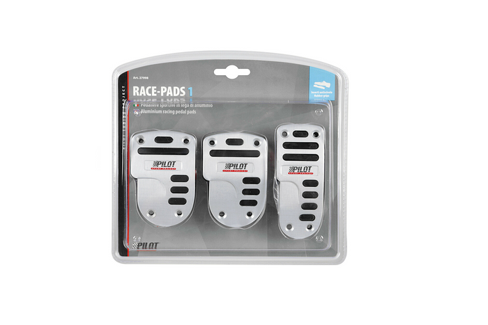 Hliníkové kryty pedálů LAMPA RACE 1 PILOT s protiskluzovou gumou