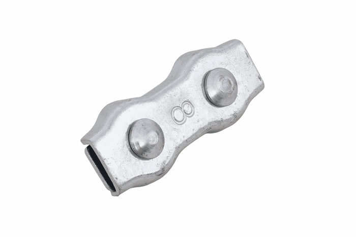 Dvojitá sedlová lanová svorka DROMET ZLS.8 pro lana o průměru 8 mm