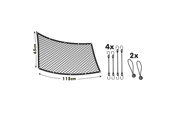 Psí přepážka LAMPA PET-2, síťovaná zábrana připevněná k předním sedadlům, 115x65cm