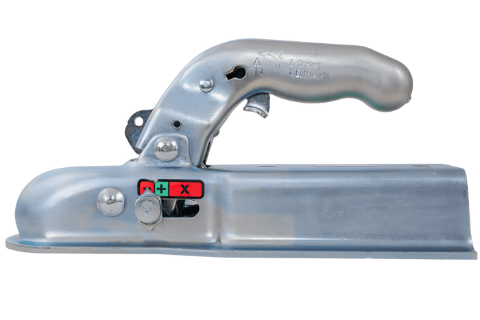 Kulové tažné zařízení KNOTT KQ14-C pro přívěs o hmotnosti 1400 kg se čtvercovou ojí o průměru 70 mm