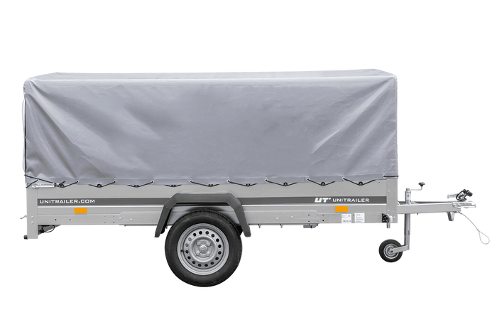 Přívěs Garden Trailer 265 KIPP s rámem H-800 a šedou plachtou
