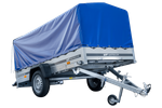 Lehký přívěs 264x125 UNITRAILER GARDEN 264 KIPP s rámem H-800 a modrým krytem