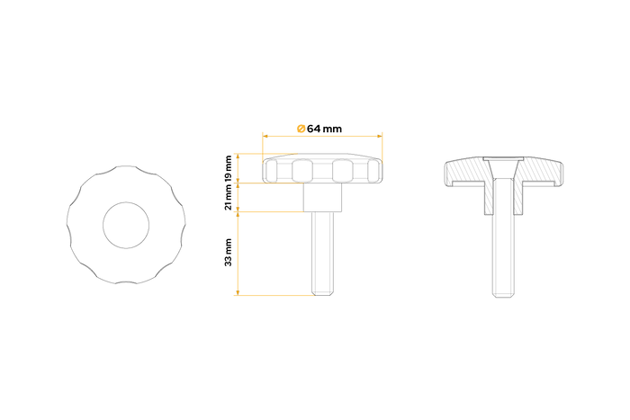 M10X33 TULPLAST POK-03 zesílená rukojeť pro rampy