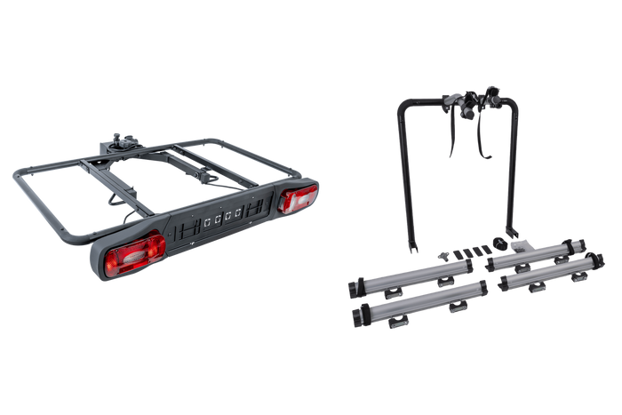 Plošina Inter Pack Re-Cargo pro montáž na tažné zařízení + adaptér pro přepravu 2 kol