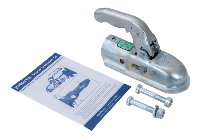 Kulové tažné zařízení KNOTT K20-B pro přívěs 2000 kg s ojí o průměru 45 mm, litinové