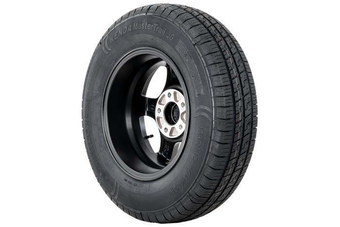 Vyztužené kolo přívěsu KENDA TYRE 185/80 R14C 104/102N HLINÍKOVÝ RÁFEK STARCO černý 5,5Jx14"H2 5x112 ET:30